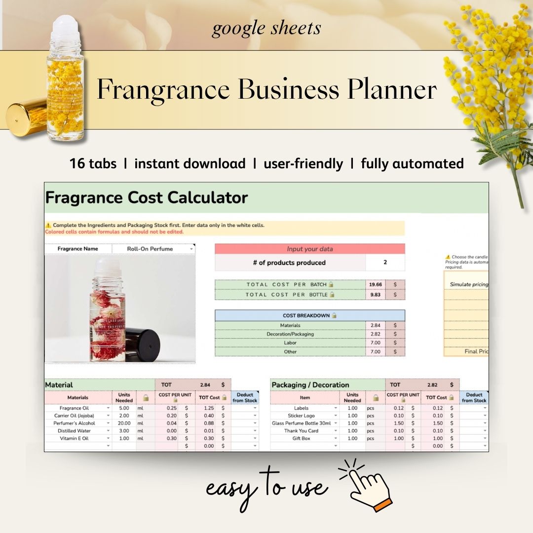 Fragrance Business planner